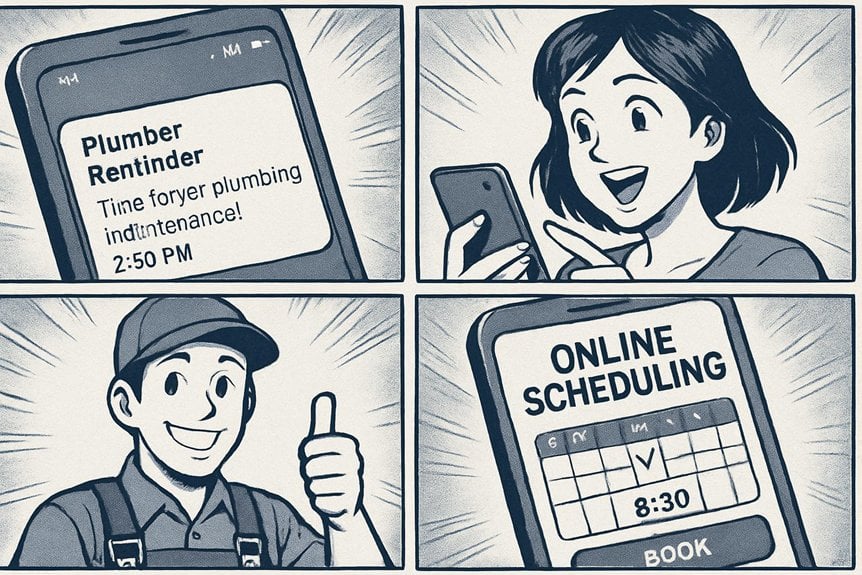 automated mobile one click scheduling