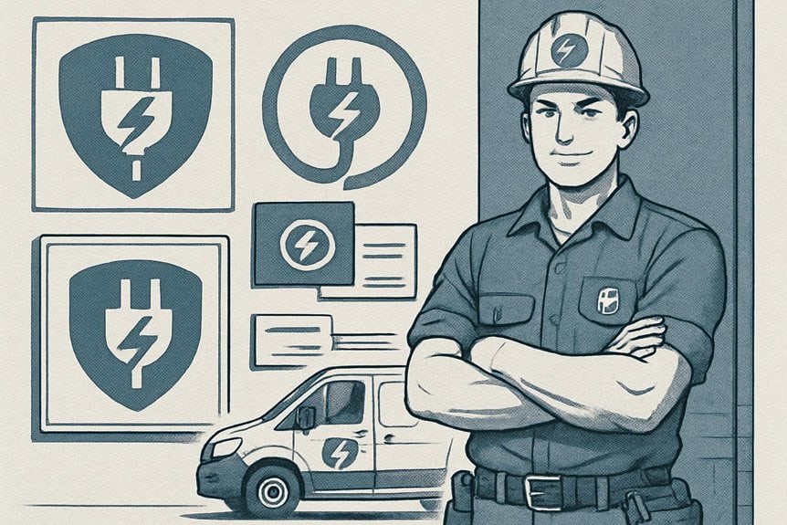 bold electrician brand identity