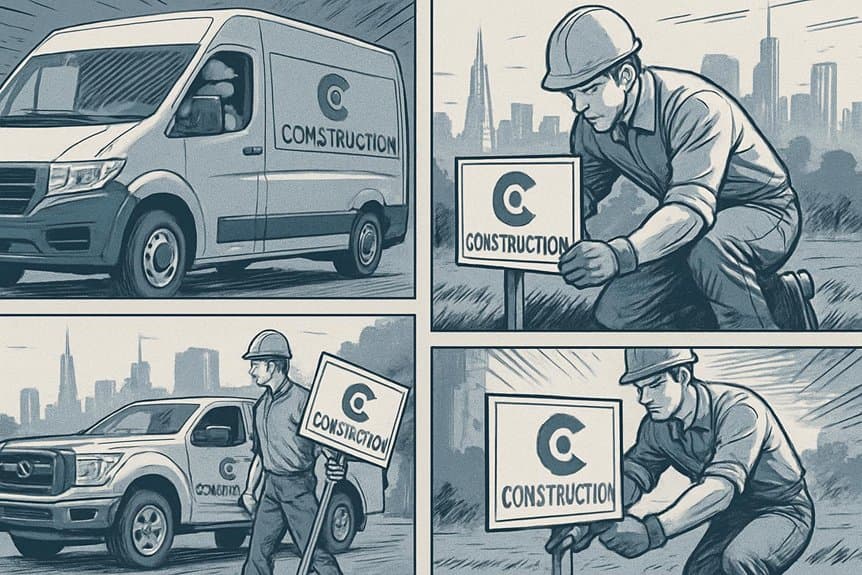 branded vehicles clear signage
